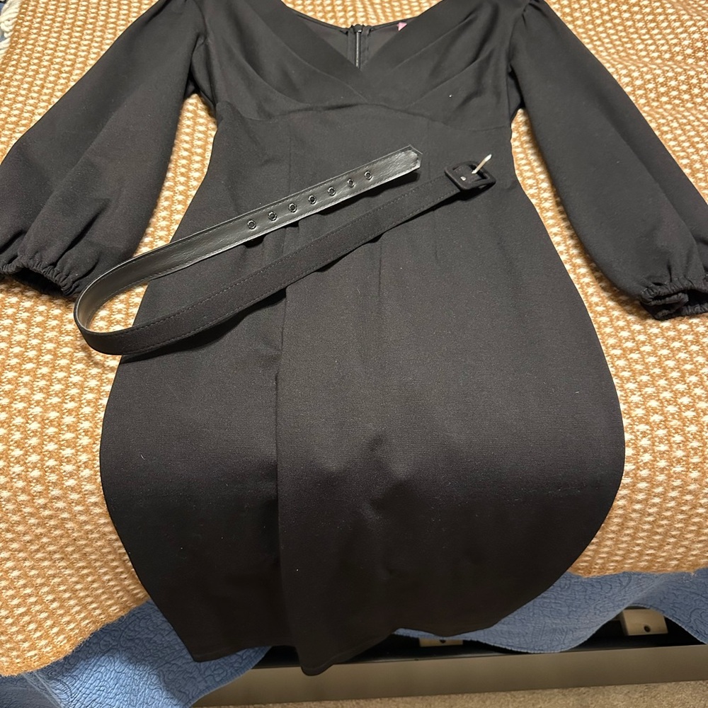 Vixen by Micheline Pitt Black Bawdy Wiggle with Belt